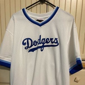 Dodgers baseball v neck jersey